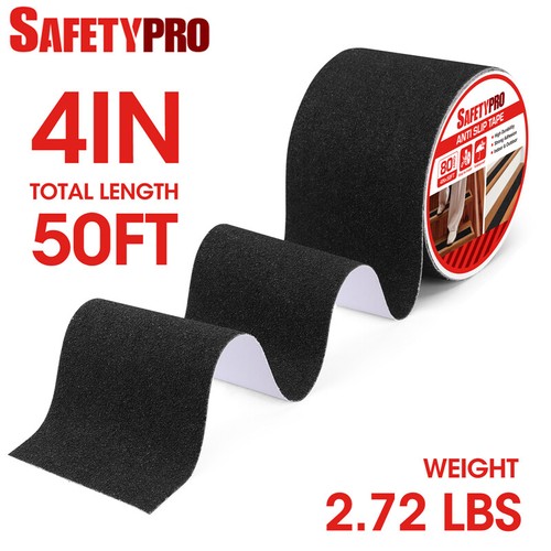 SafetyPro 4in x 50ft Heavy Duty Anti Slip Tape NonSlip Grip Tape
