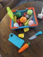 Kids Play Food Kitchen Kit Easy Fake Toys Pretend Baking Party Farmers Bakery De