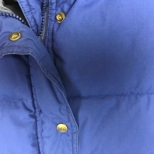 Youth Girls Rei Vest Coat Quilted Down Size 12 Blue Sleeveless Pockets - Picture 4 of 8