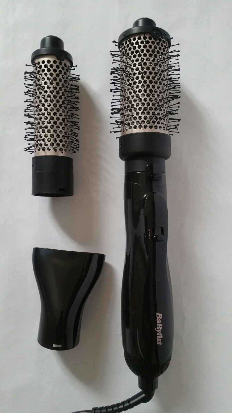 Babyliss Hot Air Styler 1000W Keratin Shine Brush 3 Attachments 50mm