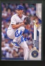 2020 Topps BRENT SUTER Signed Card autograph auto BREWERS
