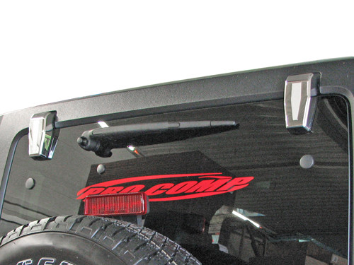 Kit enjoliveurs chrome pour charnières de ridelle haute Jeep Wrangler JL