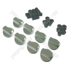 Whirlpool AKP490/IX Replacement Universal Silver Cooker Knobs x 8