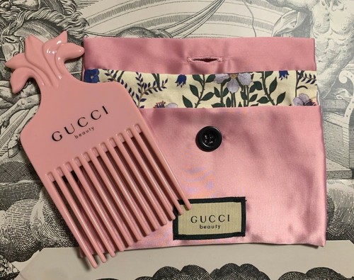 Gucci Beauty Strait Comb pick with pouch bag VIP Beaute Gift | eBay