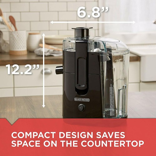 BLACK+DECKER - 400-Watt Fruit and Vegetable Juice Extractor, Black -  POWERFUL 50875816596 | eBay