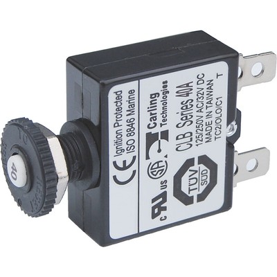Blue Sea Systems 7061-Bss 40A Push Button Quick Connect Circuit Breaker