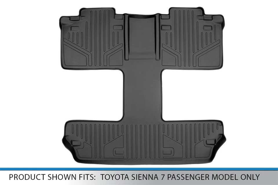 SMARTLINER Custom Fit Floor Mats Liner Set 2011-2020 Toyota Sienna 7 Passenger — 第 3/4 张图片