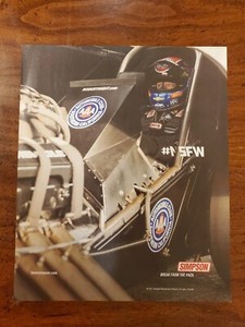 SIMPSON safely helmet 6 point belt harness equipment dragster print magazine ad