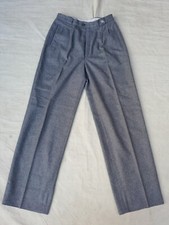 Vintage Burberry Wool Pants Woman's W25 in slate Grey Tailored Made In Spain 70s