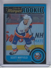 14/15 OPC New York Islanders Scott Mayfield Black Rookie RC card #542 Ltd #/100