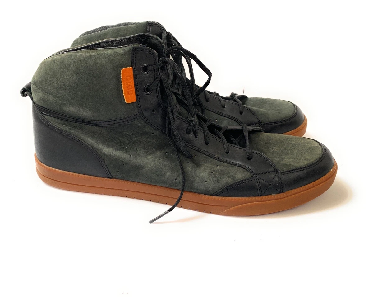 Clae Shoes Sneakers High Tops Wilder Green Leather 11.5