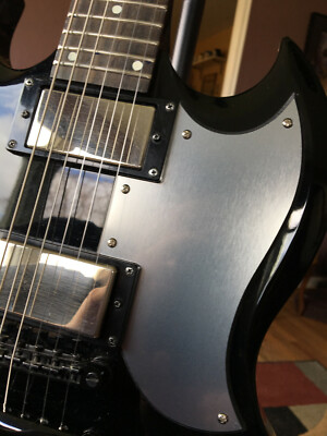 Brushed Silver Pickguard for Epiphone Tony Iommi G400 Early Version 