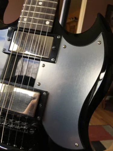 Brushed Silver Pickguard for Epiphone Tony Iommi G400 Early Version 