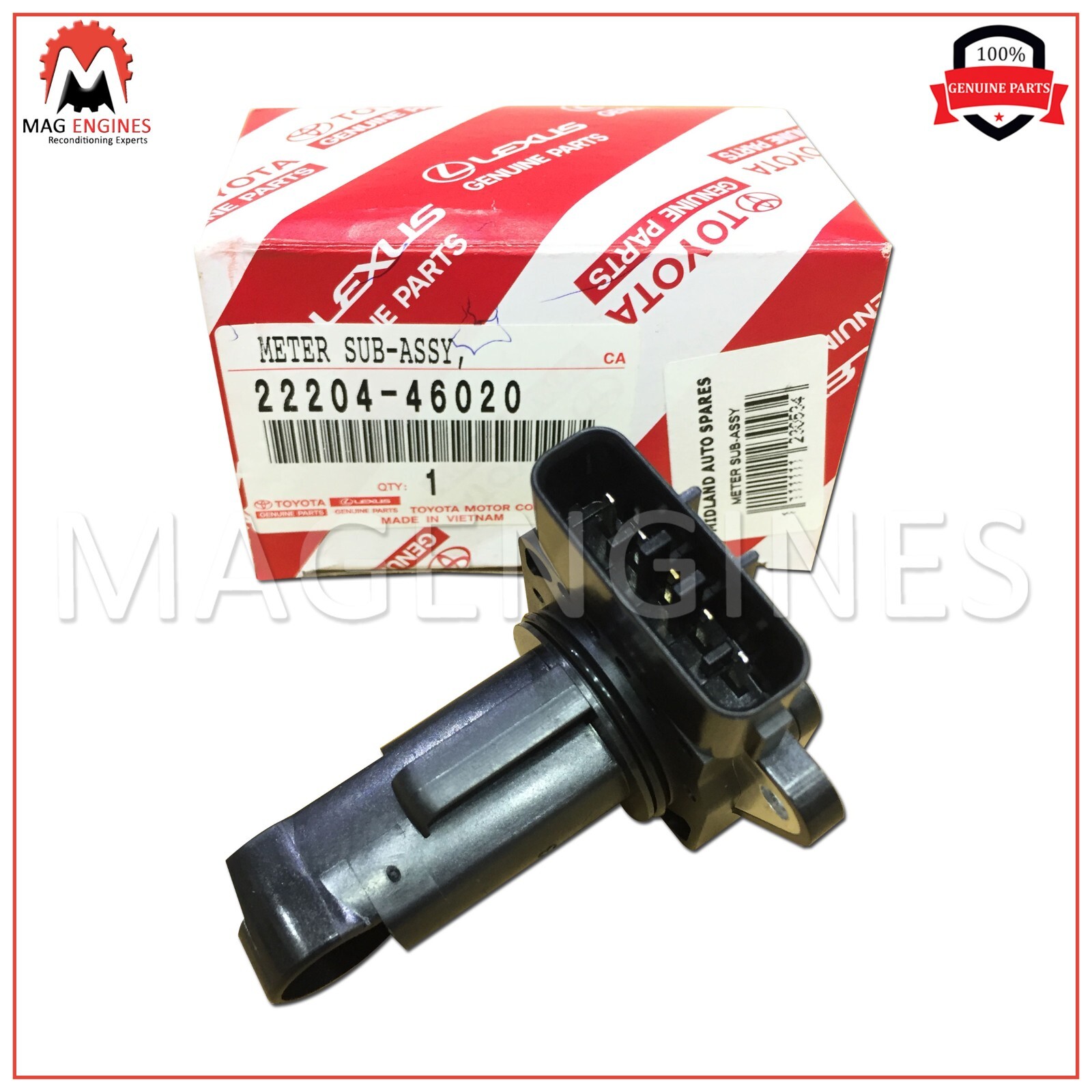22204-46020 GENUINE OEM MASS AIR FLOW SENSOR METER MAF FOR MARK II 