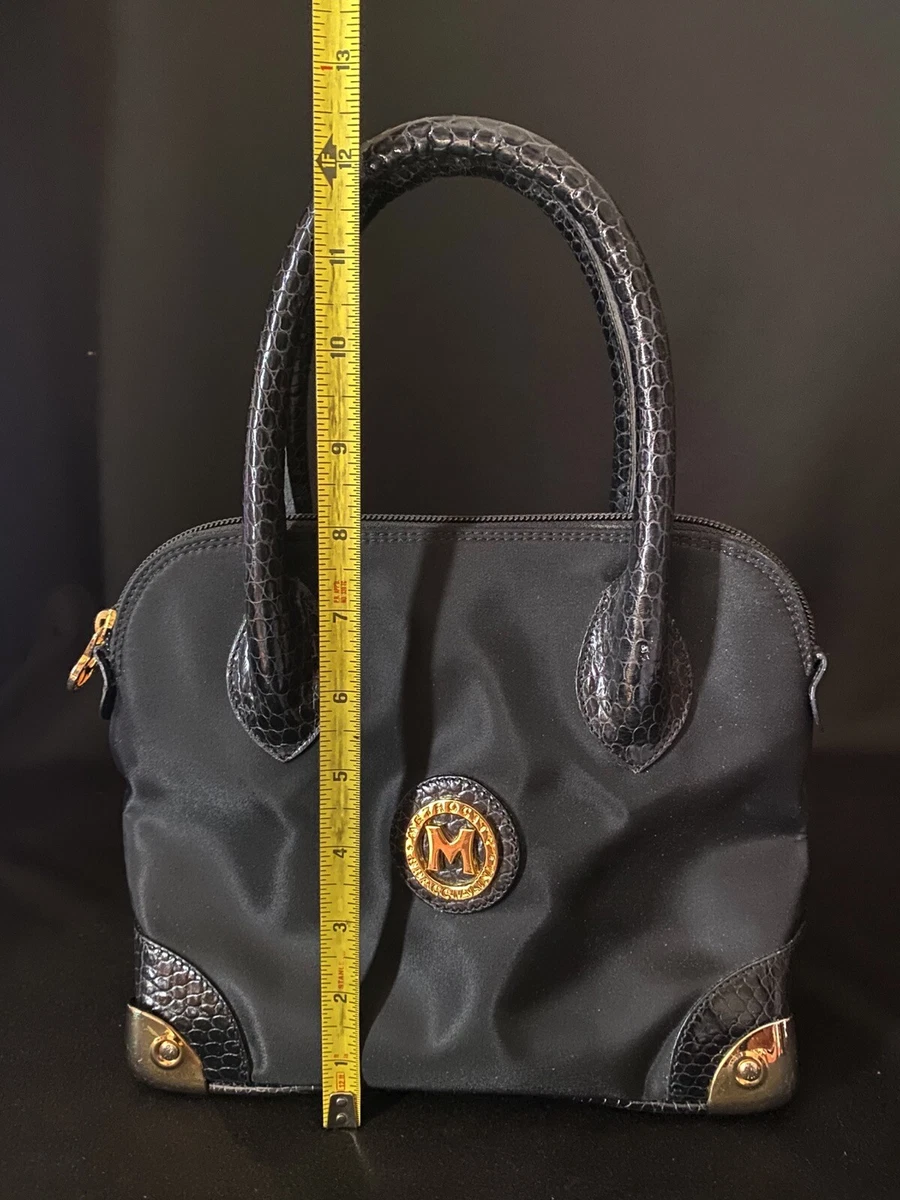 Vintage Metrocity Braccialini Black & Gold Handbag Purse