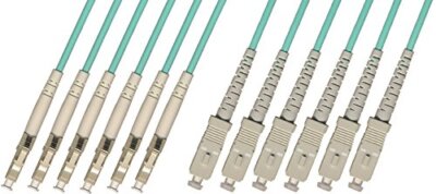 Direct Burial/Outdoor LC-SC 6-Strand Fiber Optic Cable 10Gb Multimode 50/125 25M