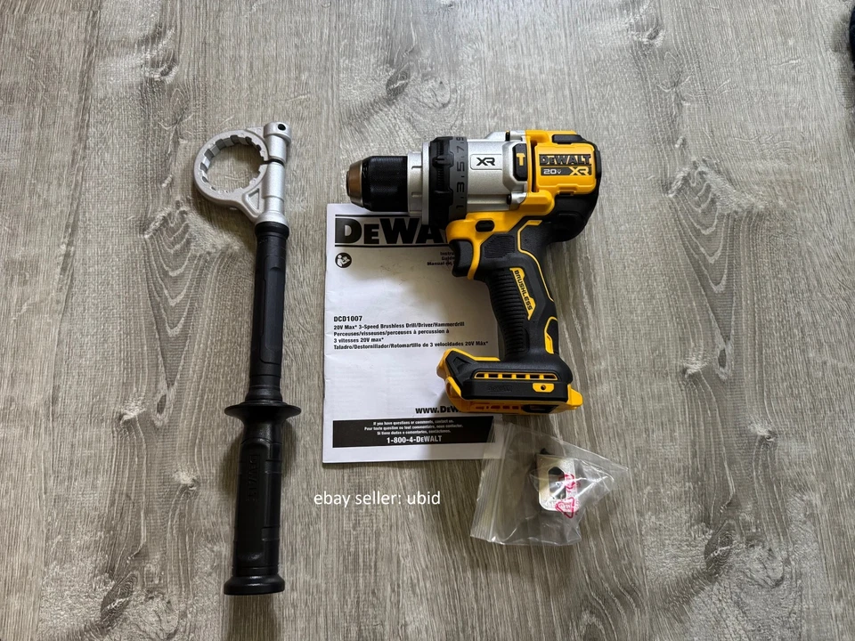 New Dewalt DCD1007B 20V 20 Volt Max XR 1/2" Brushless Hammer Drill with Handle