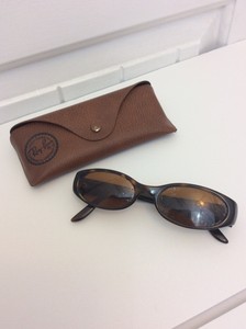 ray ban leather frame