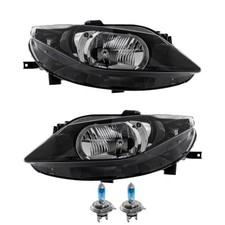 Scheinwerfer Set Schwarz inkl. Premium Lampen für Seat Ibiza IV 6J5 6P1