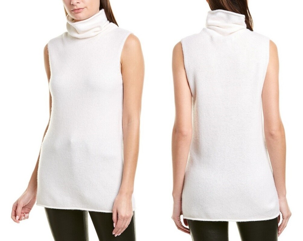cashmere sleeveless turtleneck