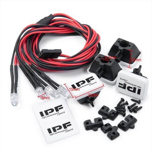 4-LED Lights Headlight Spotlight for 1: 10 RC Trx4 TRX6 SCX10 90046 RC Crawler - Picture 3 of 7