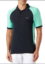 HUGO BOSS MENS POLO Paule Tech Raglan Sleeve Polo. NWT 128 Large