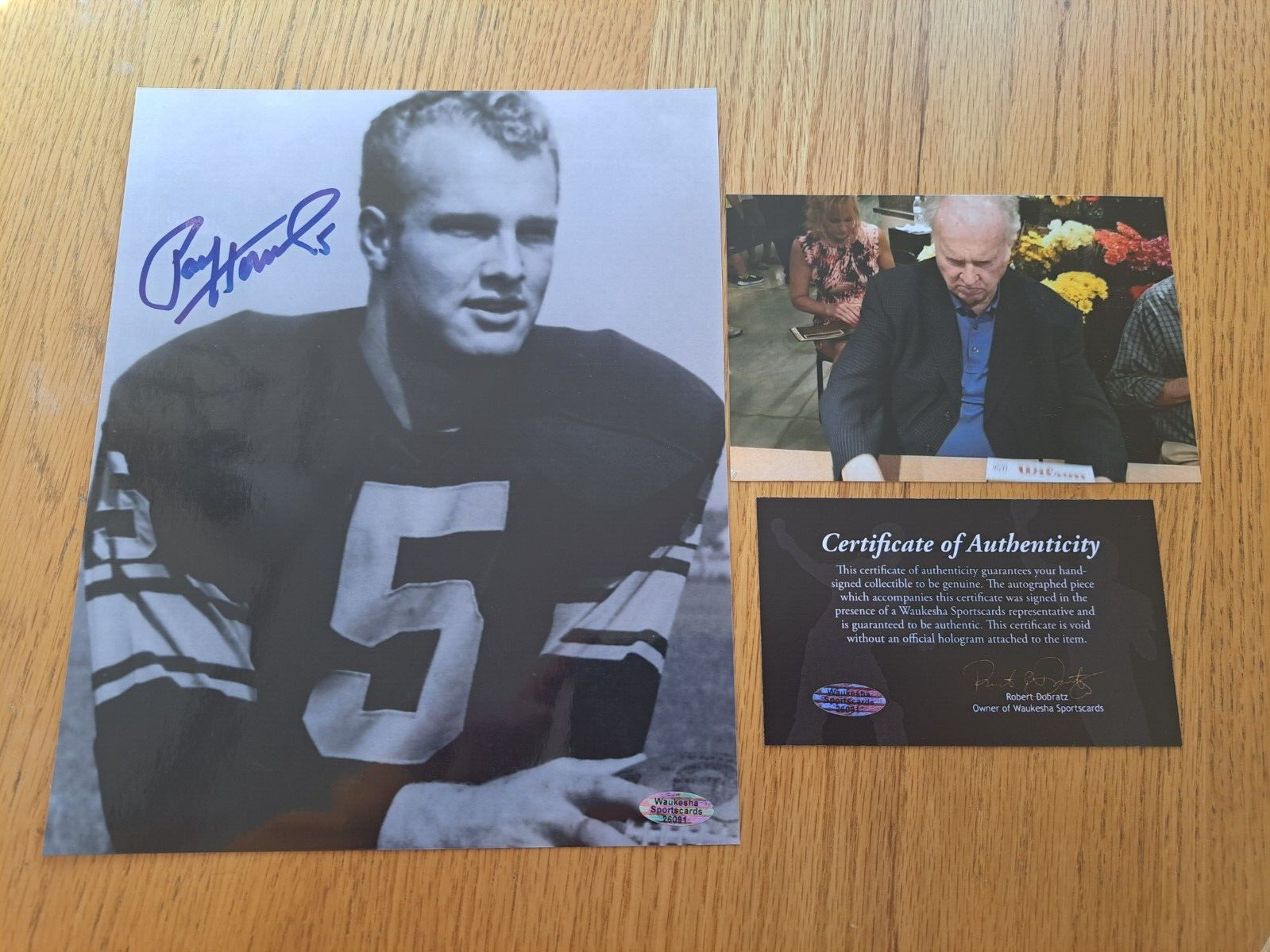 Paul Hornung Autographed Signed Green Bay Packers (d) '86 NFL HOF 8X10 B&W PHOTO PROOF 