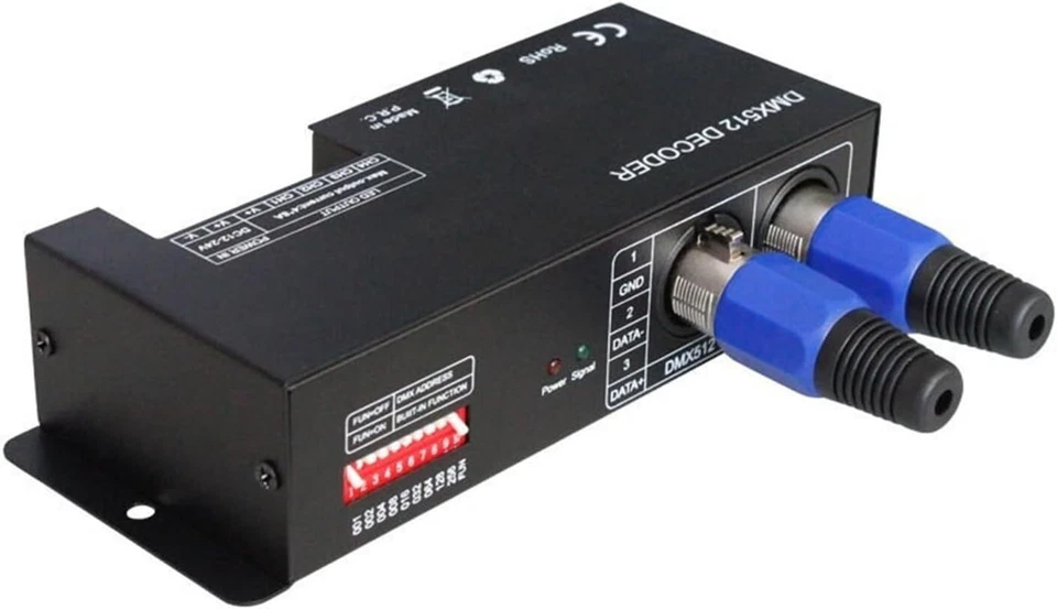 8A 3/4 Channel DMX512 Decoder RGB PWM DMX Dimmer Driver Adjust LED Strip Light - Image 2 of 4