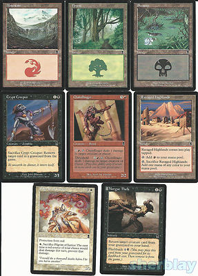8 Magic the Gathering ODYSSEY Cards Pilgrim of Justice Crypt Creeper Morgue The 