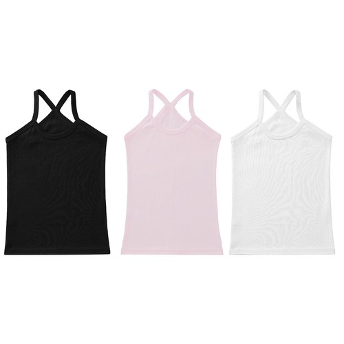 Kids Girls Vest Gymnastics 3Pcs/Set Weekend Y-Back Camisole Running Tops Beach - Picture 25 of 102