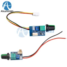 DC 12V PWM Fan Governor Speed Control w/ Knob 4-Wire Switch Fan Speed Controller