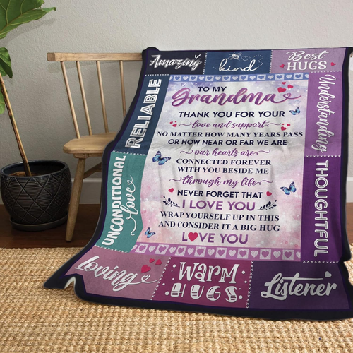 Grandma Throw Blanket, 50X60 Inches, 100% Suede Polyester, Personalized Gift for - Picture 5 of 12
