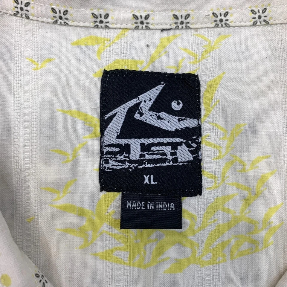 RUSTY Shirt Men XL Extra Large Maze Button Up Patterned Long Sleeve Cotton Blend - Image 4 of 4