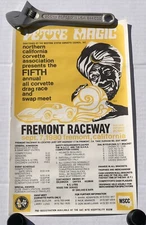 Vintage 1980 Corvette VETTE MAGIC Racing Poster with Genie FREMONT CALIFORNIA