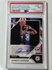 2022 PANINI INSTANT FIRST LOOK ROOKIE AUTO SSP #10/10 BENNEDICT MATHURIN PSA 9