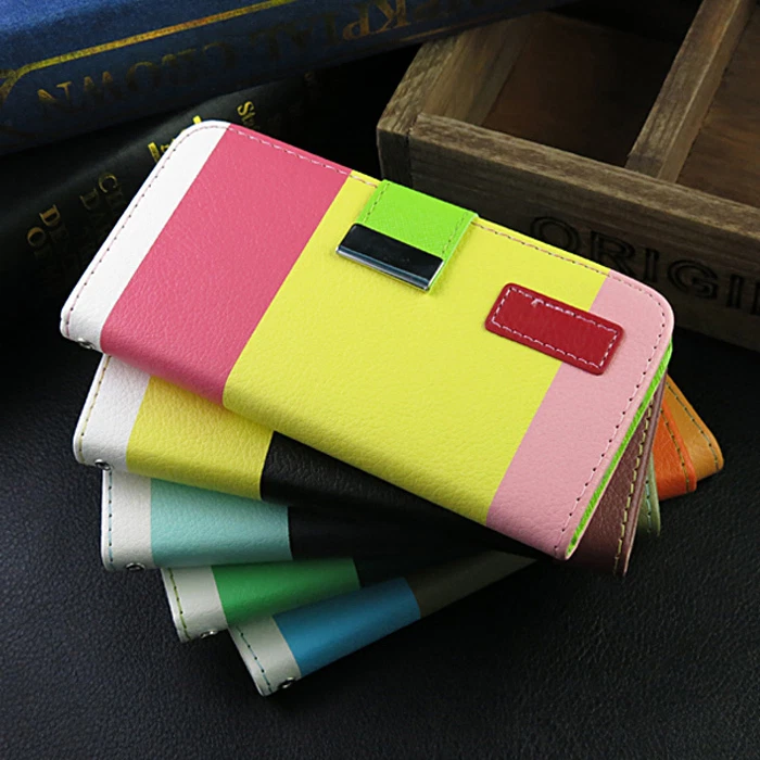 FUNDA BILLETERA HÍBRIDA DE CUERO PU ABATIBLE CON FUNDA DE CORREA IPHONE 6 4.7" SP GRATIS Foto 2 de 2