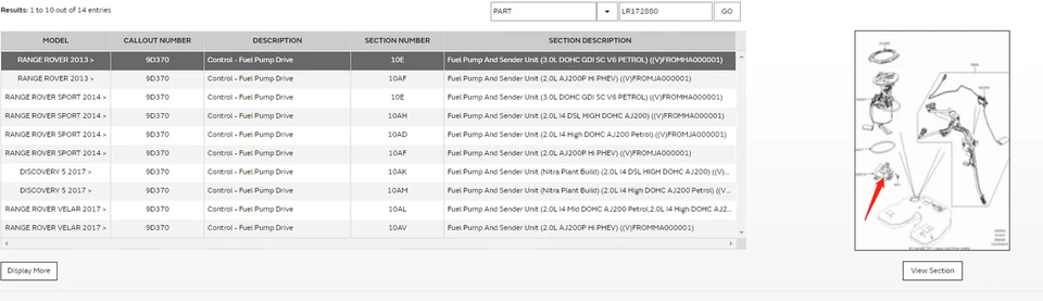 Genuino Range Sport Evoque AJ200 2.0 MÓDULO DE CONTROL BOMBA DE COMBUSTIBLE ACCIONAMIENTO LR172880 Foto 2 de 2