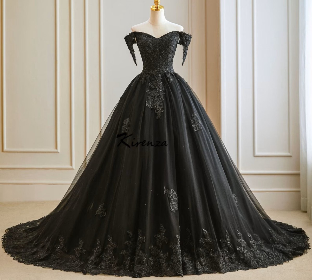 cheap plus size evening dresses under 50 Plus Size Black Wedding Dress main image 0