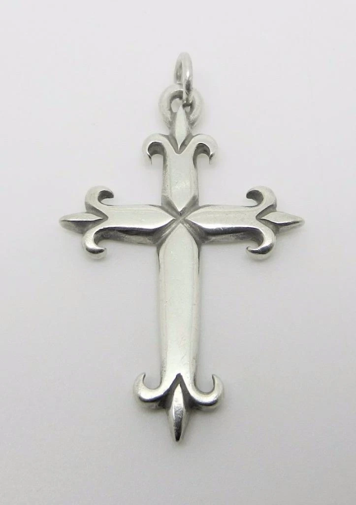 JAMES AVERY RETIRED LARGE STERLING SILVER FLEUREE PENDANT LB