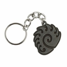 JINX StarCraft II Zerg Logo Metal Key Chain Metallic, One Size 
