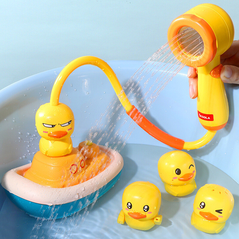 Baby Bath Toys Cute Duck Electric Water Spray Bathroom Bathing Toys Kids  Bath 6943460067050 | eBay