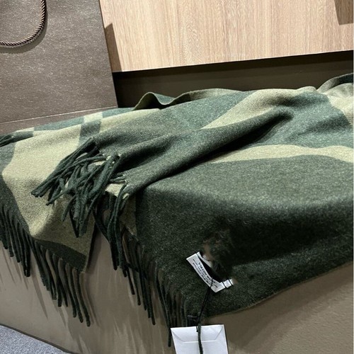 Toteme Women's Wool Lettered Jacquard Fringe Shawl Scarf - Picture 18 of 18