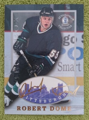 1997-98 Score Board Autographed - Strongbox #27 - Robert Dome (Penguins)