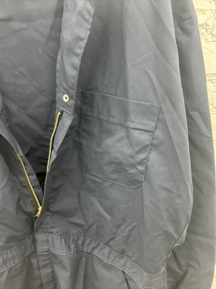 Red Kap Speedsuit Navy Long Sleeve  Zip-Front Work Coverall Action Back - Image 2 of 4