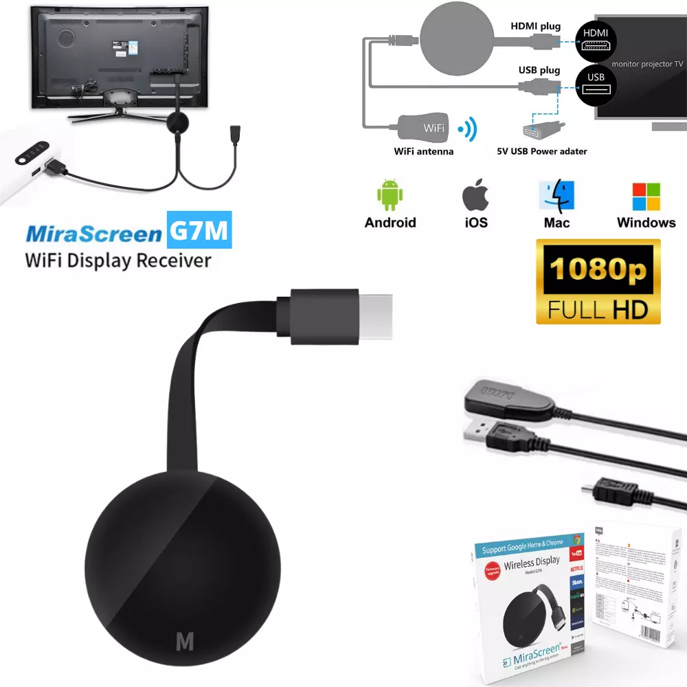 Wireless 1080P Miracast WIFI Mirror Screen Display G7M Dongle HDMI TV Receiver | eBay Wireless 1080P Miracast Wifi Mirror Screen Display G7M Dongle Hdmi Tv Receiver | Ebay