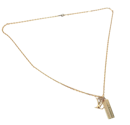 アクセサリー LV DJ Vocabulary Keyboard Necklace LOUIS VUITTON Logo Pendant DJ Vocabulary Keyboard Necklace