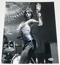 IGGY POP SIGNED AUTHENTIC 11X14 PHOTO THE STOOGES FUN HOUSE BECKETT COA BAS