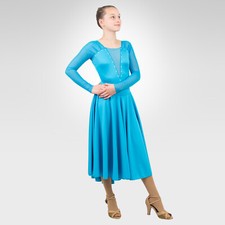 Figure Skating, Ice Dance, Latin Dance, Ballroom, Turq dress size XSmall Adult