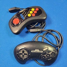 Sega Genesis Model 1601 Model 1 Console with 4 games, adaptors, and controllers