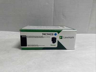 LEXMARK 74C1HC0 GENUINE CS725 CYAN Toner Cartridge NEW SEE PHOTOS SHIPS FREE